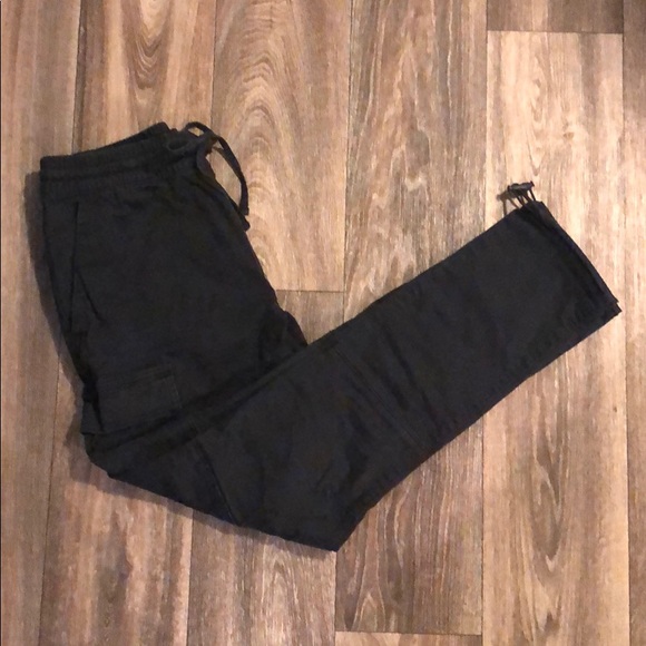 black slim fit cargo pants